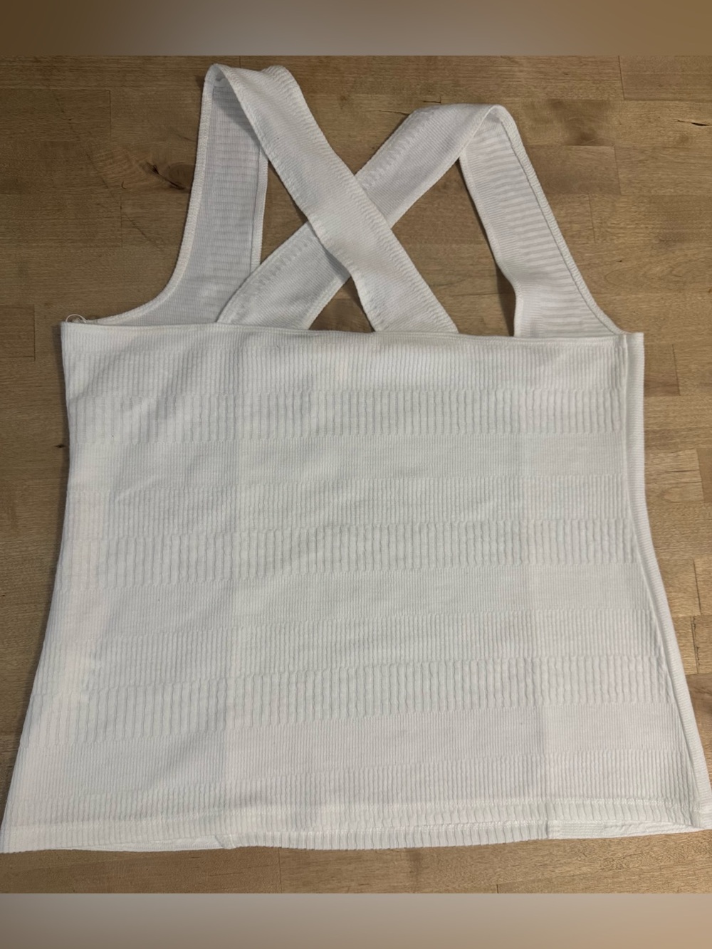 bohme White Ribbed Crossback Tank Top - Picture 5 of 7
